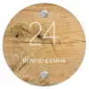 Hout - Klassiek Naambord Rond klein -3d
