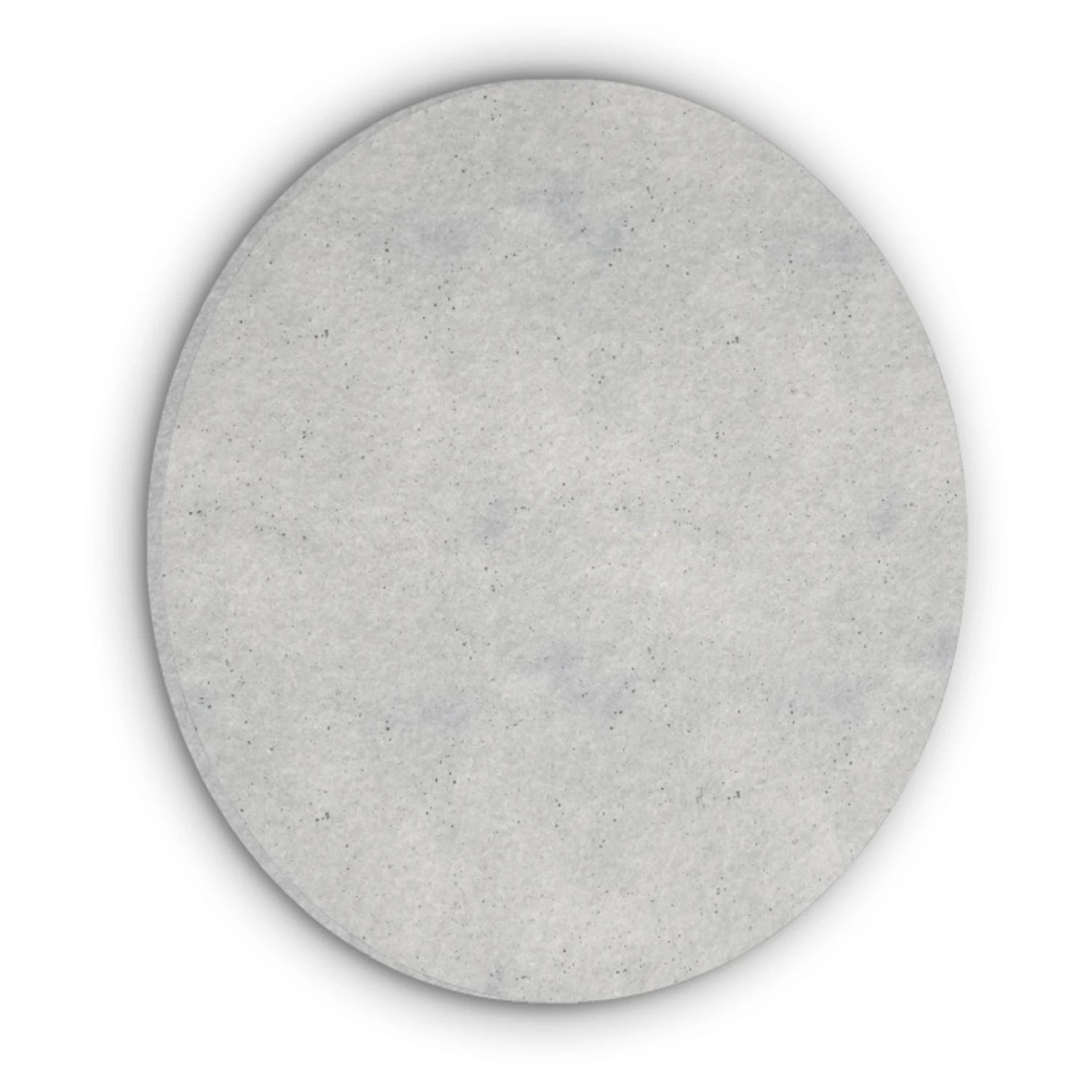 Grijs - Beton - Neutraal Akoestische PET Vilt - Rond klein 838 -3d