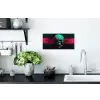 Schedel - Cyberpunk - Neon Rood Muursticker klein -keuken