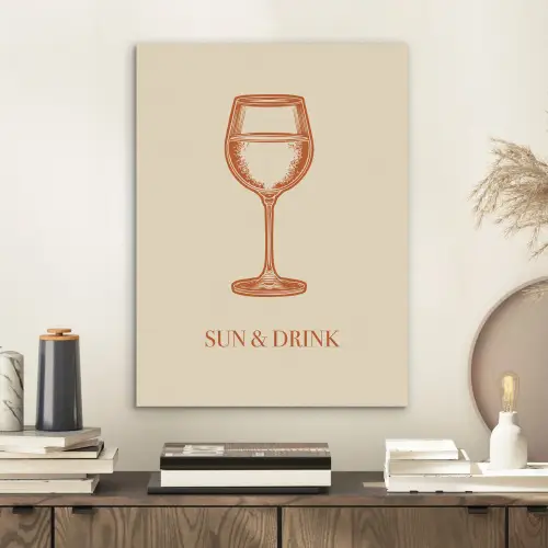 Wijn - Zomer - Quote - Oranje PET vilt klein -sfeer1