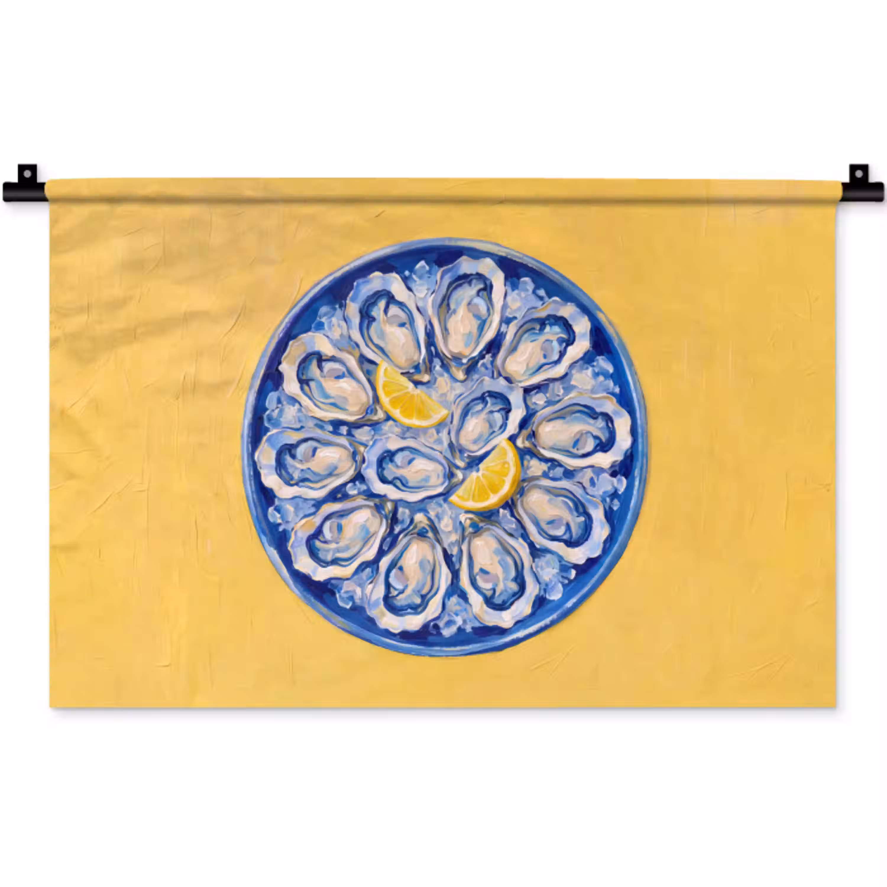 Oesters - Citroen - IJs - Modern - Geel Wandkleed katoen klein -zz3d