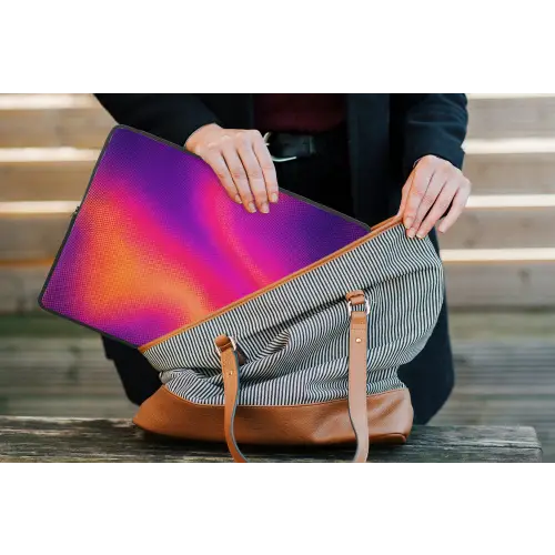 Abstract - Patroon - Kleurverloop laptophoes neopreen klein -tas