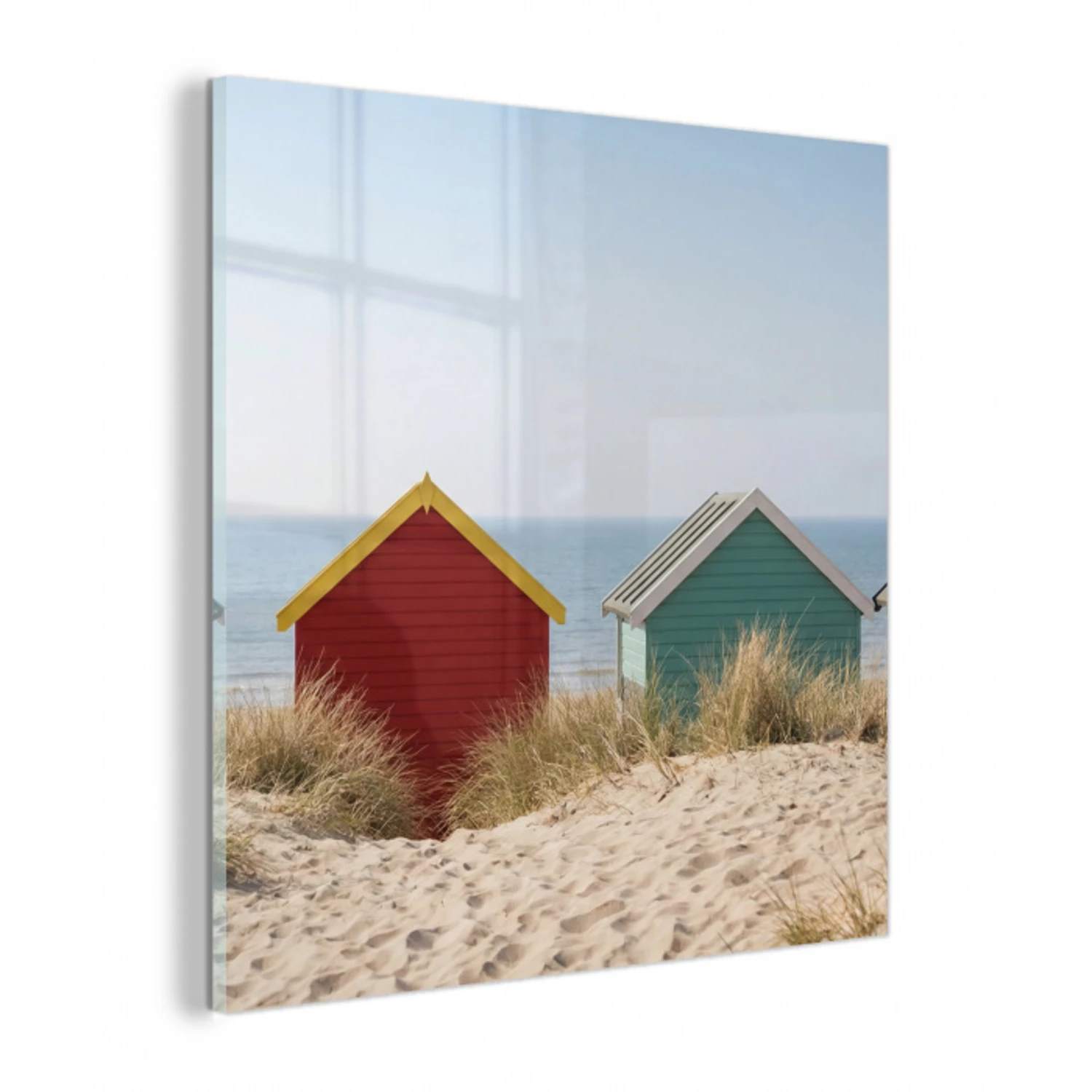 Strand - Huisjes - Kleurrijk - Duinen plexiglas 5mm klein -z3d