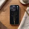 Takken - Blaadjes - Zwart Telefoonhoesje iPhone 17 Pro klein -sfeer1