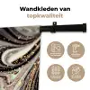 Marmerlook - Zwart - Goud - Wit - Glitter - Marmer Wandkleed katoen klein -sfeer2