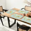Wereldkaart - Realistisch - Blauw Placemat vinyl groot -zzsfeer4_Kitchenyeah-website