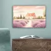 Lavendelveld - Huis - Paars canvas 2cm klein -sfeer4