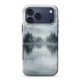 Bos - Meer - Mist - Natuur - Grijs Toughcase MagSafe Apple iPhone 17 Pro Max klein -3d
