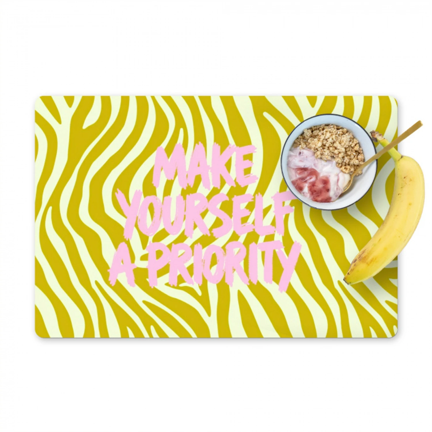 Zebraprint - Priority - Roze Placemat vinyl groot -zzzproduct_Kitchenyeah-website