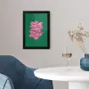 Abstract - Pink - Lijnen - Groen fotolijst zwart zonder passe partout klein -sfeer4
