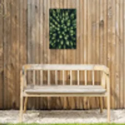 Bomen - Naaldwoud - Structuur Tuinposter op houten frame 2 cm dik klein -sfeer4
