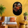Orchidee - Doorzichtig - Bloem Wandcirkel Ovaal Glas middel -sfeer4