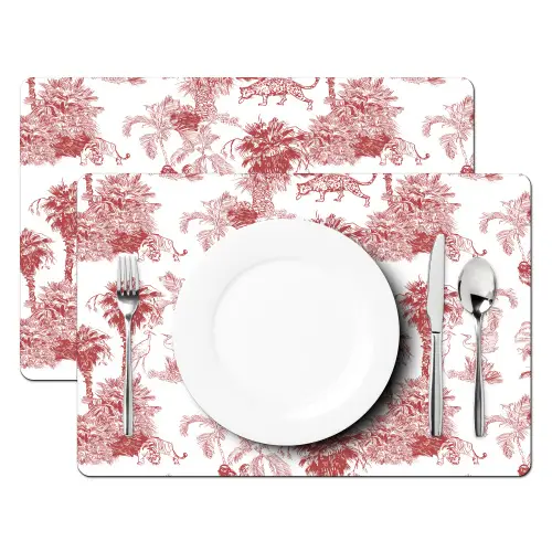 Jungle - Natuur - Rood Placemat vinyl groot 368 -zzsfeer2_Kitchenyeah-website