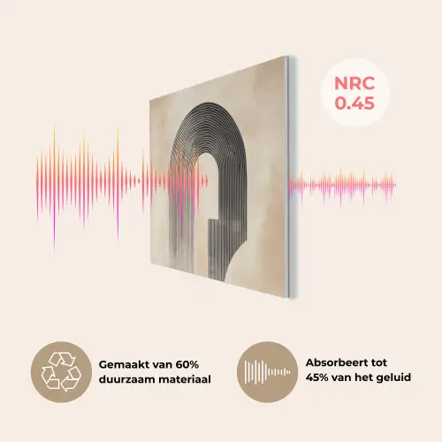 Boog -  Strepen - Minimalistisch - Zwart PET vilt klein -USP_NL