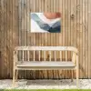 Abstract - Golven - Blauw Tuinposter op houten frame 2 cm dik klein -sfeer4