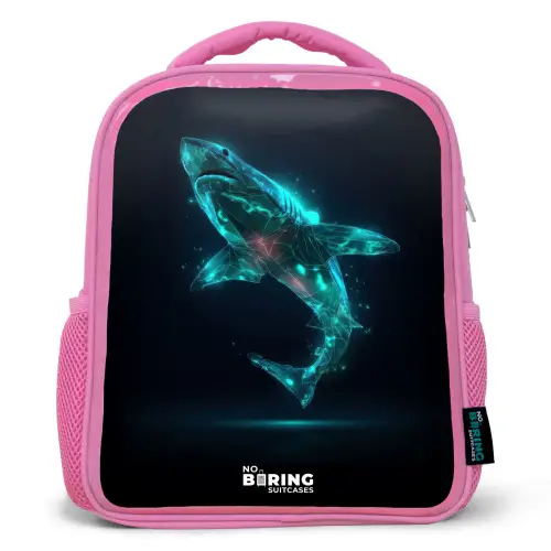 Digitale haaienkracht Kinderrugzak - Roze middel -3d