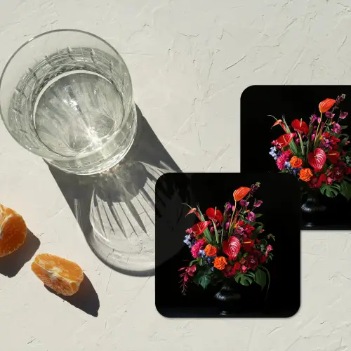 Bloemen - Boeket - Sierlijk onderzetter kurk middel -sfeer4