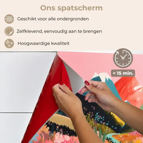Rivier - Diepte - Bloemen keuken achterwand spatscherm klein -spatscherm_NL