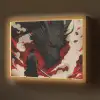 Krijger - Draak - Zwart - Rood - Rook Light Box met batterij (Wandlamp) middel -z3d_website