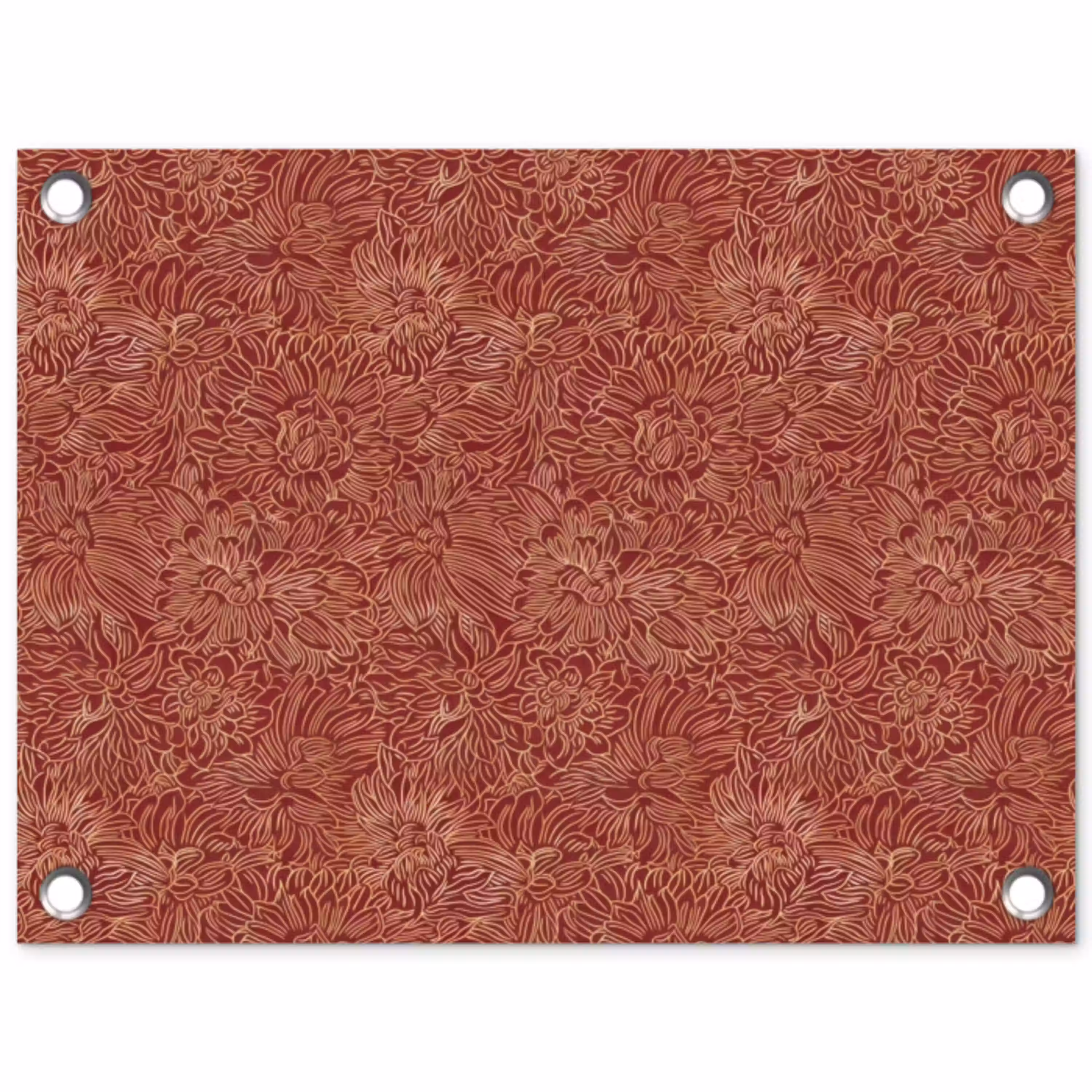 Bloemen - Motief - Rood tuinposter los doek klein 239 -3d