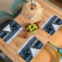 Steiger - Meer - Sneeuw - Bergen - Rustgevend Placemat vinyl groot -zzsfeer5_Kitchenyeah-website