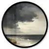 Kust - Golven - Rots - Storm Fotolijst rond zonder passe partout klein -3d