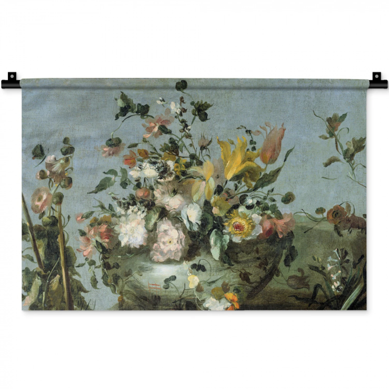 Bloemen - Oude Meesters - Olieverf Wandkleed katoen klein -zz3d