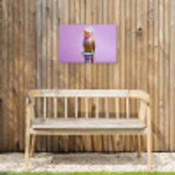Papegaai - Koksmuts - Pilaar - Vogel Tuinposter op houten frame 2 cm dik klein -sfeer4