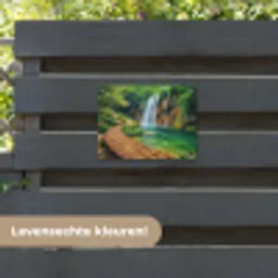 Boswaterval met Houten Pad tuinposter los doek klein -sfeer3