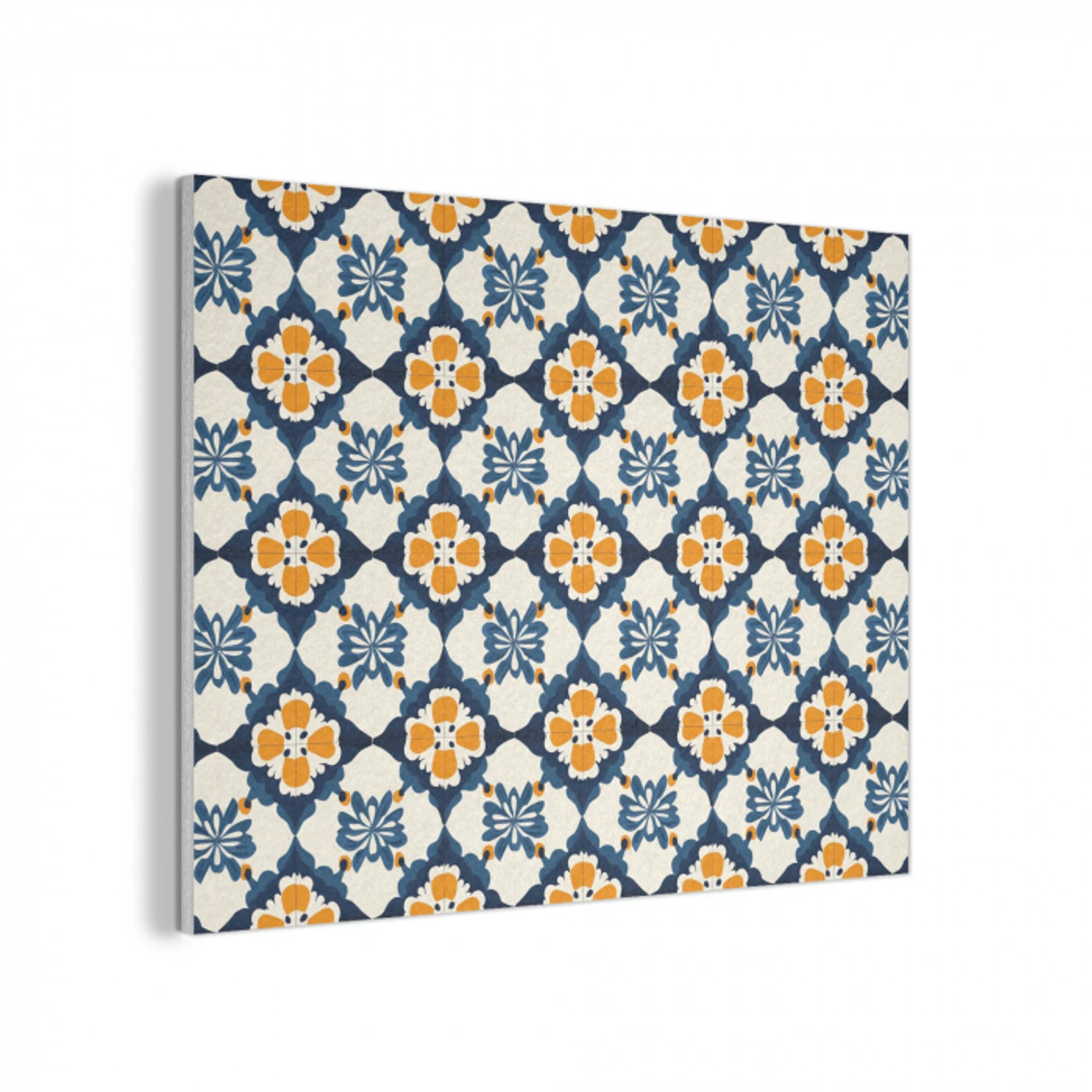 Klassiek - Geometrisch - Blauw PET vilt klein 837 -3d