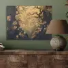 Bloemen - Takken - Goud - Sierlijk PET vilt klein -sfeer2