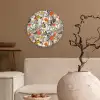 Tropisch - Zomer - Vlinder - Bloemen Wandcirkel plexiglas klein 852 -sfeer1