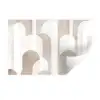 Abstracte bogen - Modern - Beige Muursticker klein -3d