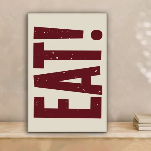 Red - Eten - Vintage - Decoratie canvas 2cm klein -sfeer1