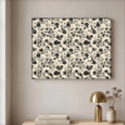 Bloemen - Dessin - Zwart Textielframe zwart klein 947 -sfeer2