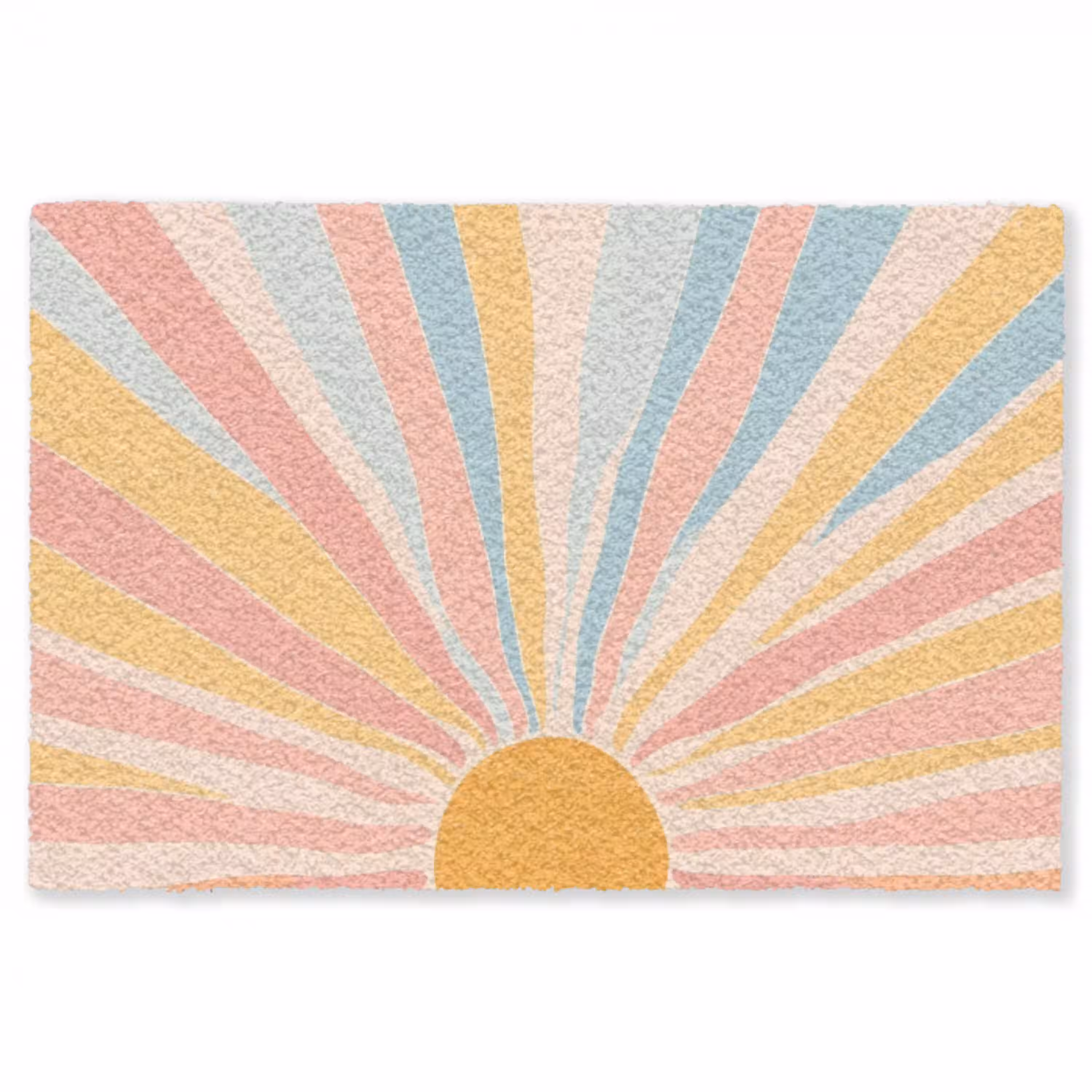 Illustratie - Zon - Pastelkleuren Vloerkleed Rechthoek klein -3d