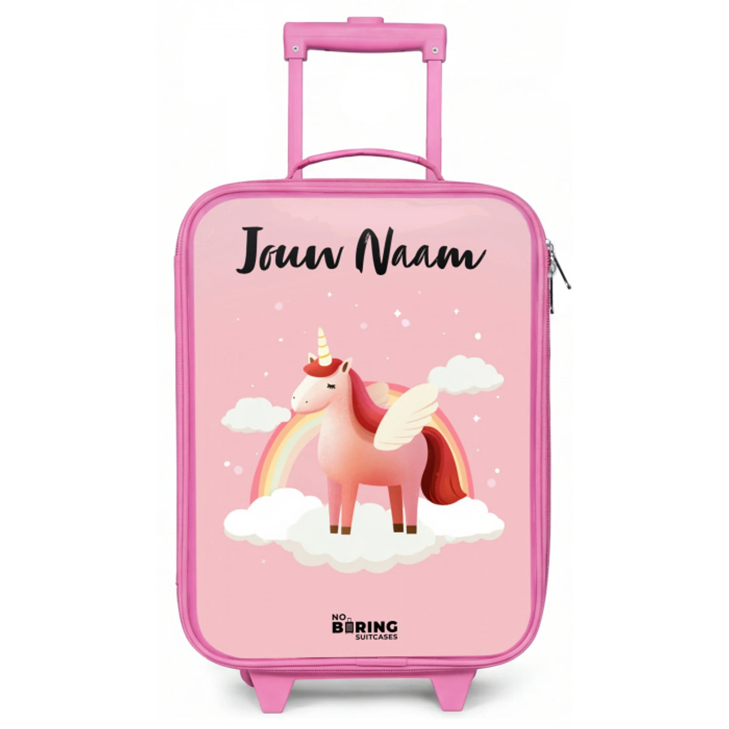 Eenhoorn - Vleugels - Roze - Regenboog Kinderkoffer - Roze klein -zz3dotto