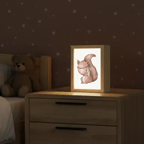 Eekhoorn - Dier - Bosdieren - Bruin Light Box met kabel klein -sfeer1_kind