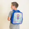 Bloemenfee in pastelglans Kinderrugzak - Blauw middel -sfeer2
