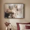 Verf - Abstract - Beige - Kunst Textielframe zwart klein -sfeer1