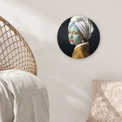 Iconisch - Modern - Kleurrijk Wandcirkel kunststof plaat 5mm dik klein -sfeer5