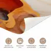 Marmer - Oranje - Goud - Modern - Abstract deurposter klein -closeup_NL