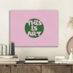 This is art - Tekst - Cirkel - Groen PET vilt klein -sfeer1