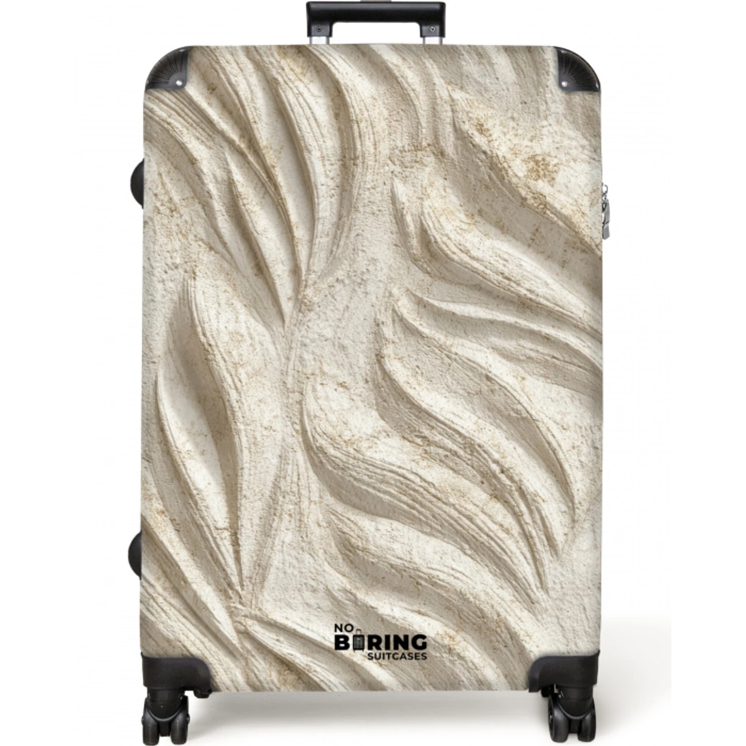 Textuur - Reliëf - Beige NBS - Large koffer - Volwassenen Unisex groot -zzzzzzzzkaufland2