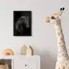 Paard - Dieren - Zwart - Portret fotolijst zwart zonder passe partout klein -usfeer4_kinderkamer