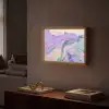 Goud - Marmer - Paars Light Box met batterij (Wandlamp) middel -sfeer1