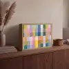 Blokken - Vierkant - Patroon - Gekleurd Light Box met batterij (Wandlamp) middel -sfeer2