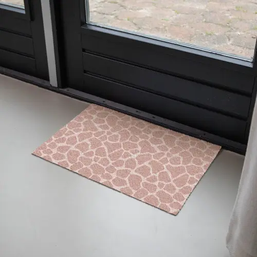Giraffe - Lichtroze - Warm - Roze Deurmat klein 898 -sfeer2