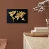 Wereldkaart - Pasta - Zwart aluminium wit klein -sfeer4