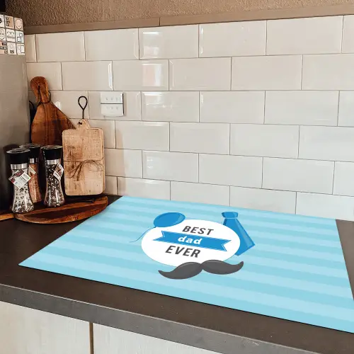 Spreuken - Quotes - Best dad ever - Vader Inductie beschermer vinyl 3mm klein -sfeer3